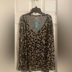 NWT Maurice’s 24/7 Leopard Print Sweater